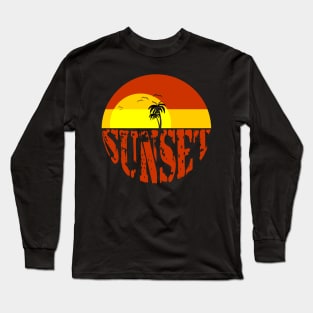 Beautiful Sunset Illustration Long Sleeve T-Shirt